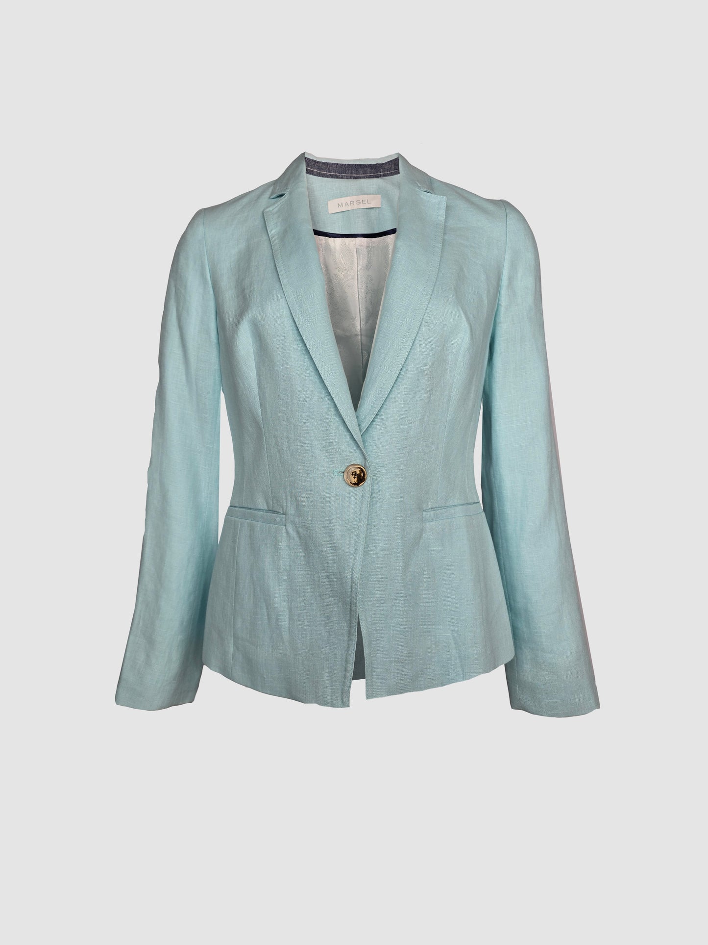 Saco Aqua de Lino  Con Boton