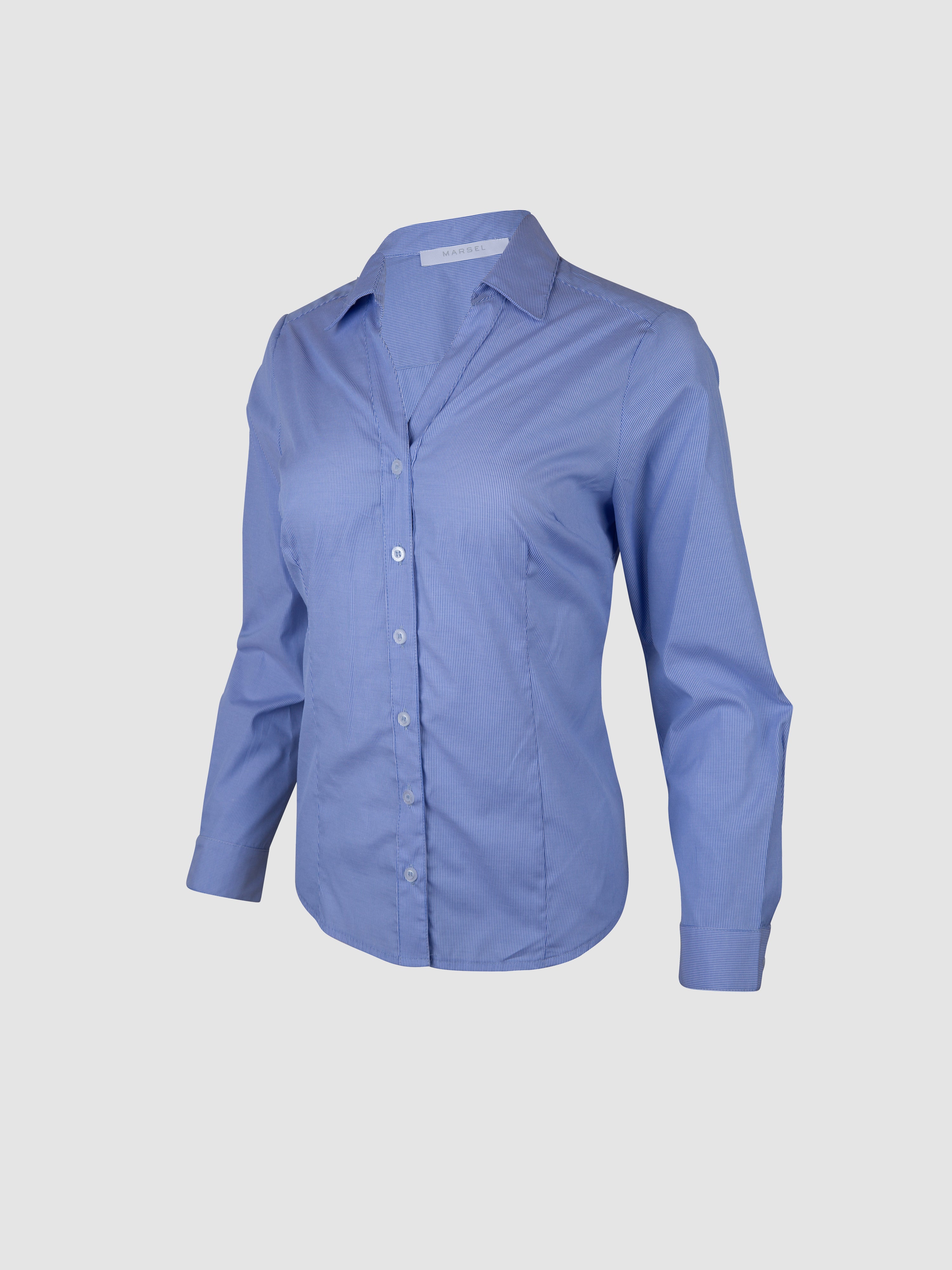 Camisa Azul Cielo Mini Rayas 4 S